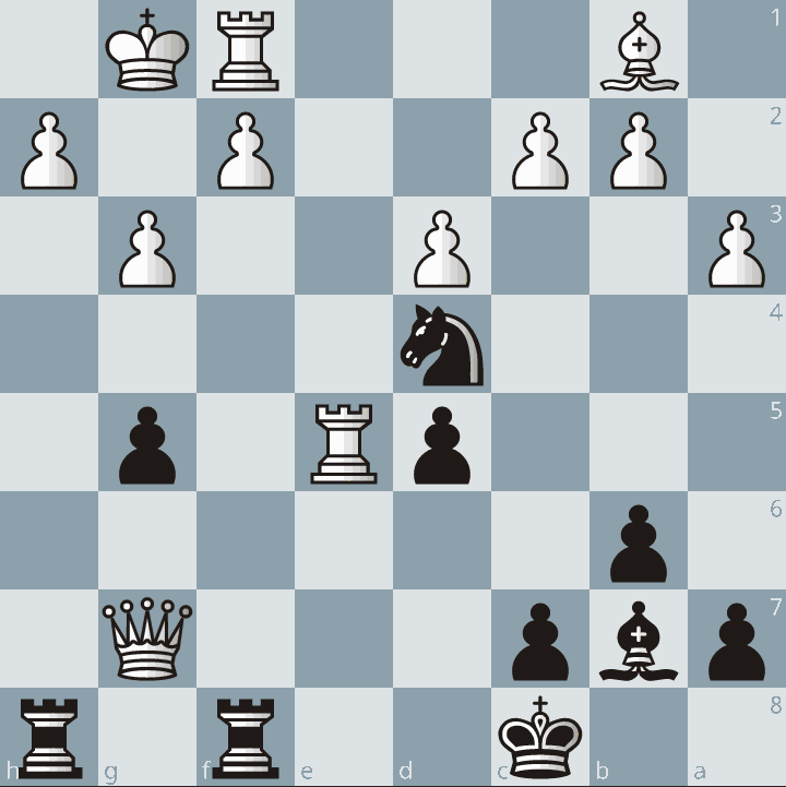 Solución del ejercicio de Mate Árabe en dos jugadas