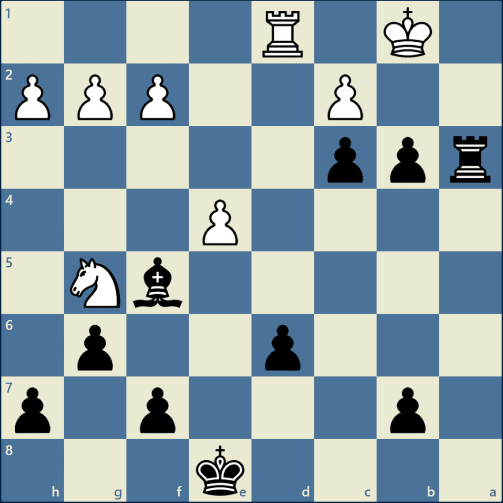 Ejercicio de Mate de Anderssen en dos jugadas